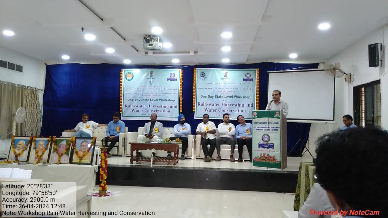 Workshop on Rainwater Harvesting and Water Conservation 26.04.2024